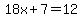 18x%2B7=12