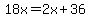 18x=2x%2B36