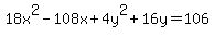 18x%5E2-108x%2B4y%5E2%2B16y=106