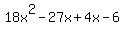 18x%5E2-27x%2B4x-6