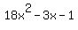 18x%5E2-3x-1
