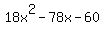 18x%5E2-78x-60
