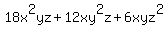 18x%5E2yz%2B12xy%5E2z%2B6xyz%5E2