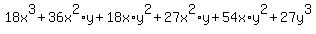 18x%5E3%2B36x%5E2%2Ay%2B18x%2Ay%5E2%2B27x%5E2%2Ay%2B54x%2Ay%5E2%2B27y%5E3