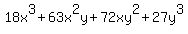 18x%5E3%2B63x%5E2y%2B72xy%5E2%2B27y%5E3