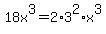 18x%5E3+=+2%2A3%5E2%2Ax%5E3