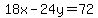 18x+-+24y+=+72