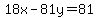 18x-81y=81