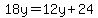 18y=12y%2B24