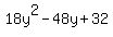 18y%5E2+-+48y+%2B+32