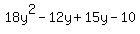 18y%5E2-12y%2B15y-10