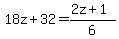 18z%2B32=%282z%2B1%29%2F6
