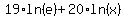19%2Aln%28e%29%2B20%2Aln%28x%29+