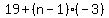 19%2B%28n-1%29%2A%28-3%29