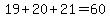 19%2B20%2B21=60