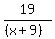 19%2F%28%28x%2B9%29%29