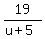 19%2F%28u%2B5%29
