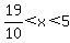 19%2F10%3Cx%3C5