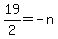 19%2F2=-n