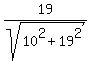 19%2Fsqrt%2810%5E2%2B19%5E2%29
