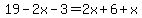19-2x-3=2x%2B6%2Bx