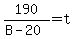 190%2F%28B-20%29+=+t