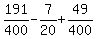191%2F400+-+7%2F20+%2B+49%2F400