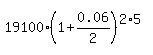 19100%2A%281%2B0.06%2F2%29%5E%282%2A5%29
