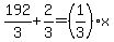 192%2F3%2B2%2F3=%281%2F3%29x