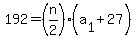 192=%28n%2F2%29%28a%5B1%5D%2B27%29