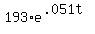 193+%2A+e%5E%28.051t%29