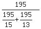 195%2F%28195%2F15%2B195%2F13%29