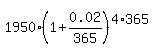 1950%2A%281%2B0.02%2F365%29%5E%284%2A365%29