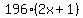 196%282x%2B1%29