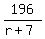 196%2F%28r%2B7%29