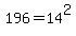 196=14%5E2