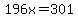 196x=301