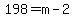 198=m-2