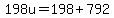 198u=198%2B792