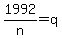 1992%2Fn+=+q