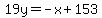 19y=-x%2B153