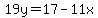 19y+=+17-11x