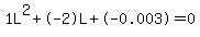 1L%5E2%2B-2L%2B-0.003+=+0