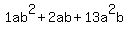 1ab%5E2%2B2ab%2B13a%5E2b