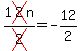 1cross%282%29n%2Fcross%282%29+=+-12%2F2