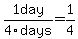 1day%2F4days=1%2F4