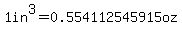 1in%5E3+=+0.554112545915oz