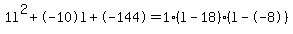 1l%5E2%2B-10l%2B-144+=+1%28l-18%29%2A%28l--8%29