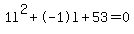1l%5E2%2B-1l%2B53+=+0