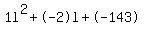 1l%5E2%2B-2l%2B-143